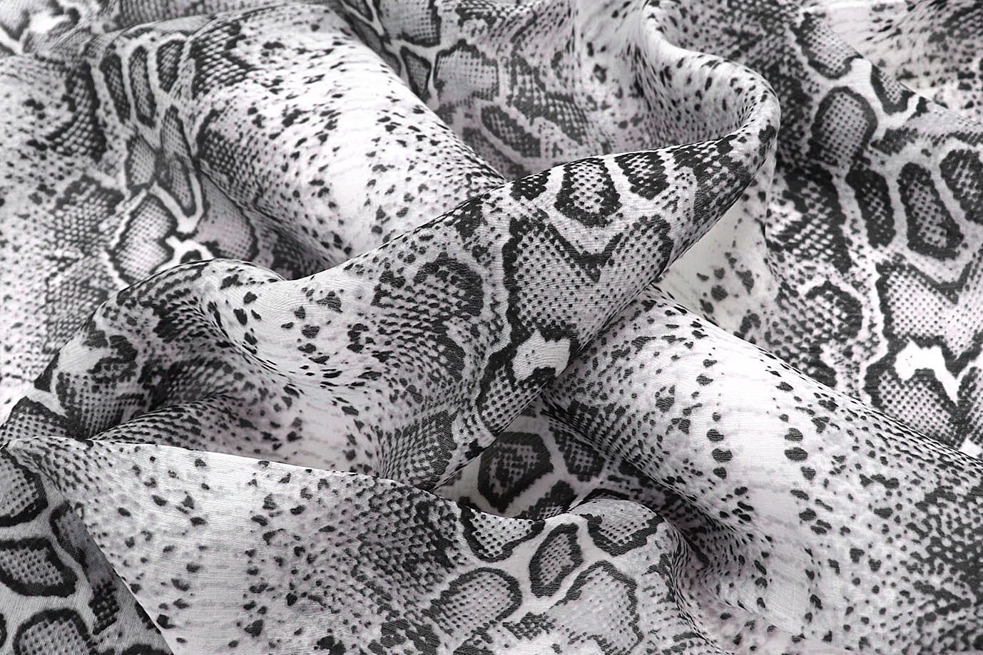 Вуаль принт/змея серо-белая 3890-PY/D#2/C#3