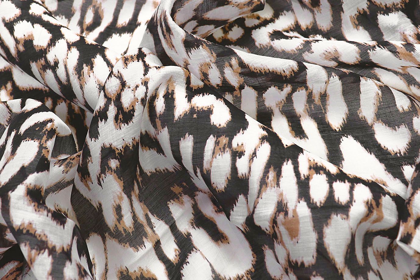 Вуаль принт/бело-бежевый на черном 3890-PY/D#3/C#1