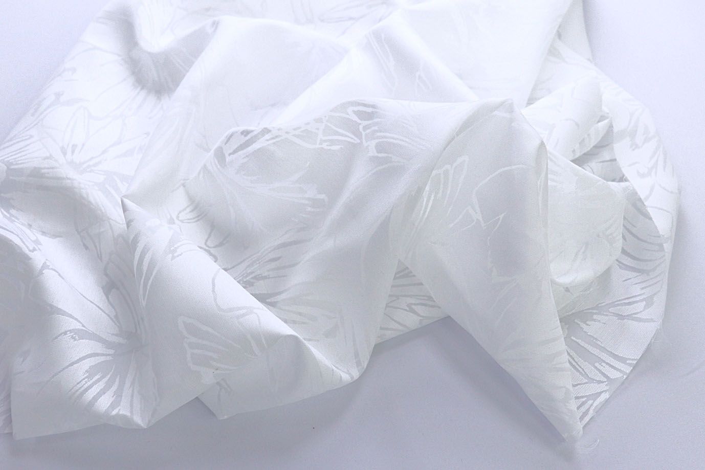 Органза жаккард/цветы на белом 4058-25-PY/C#1 (4059)