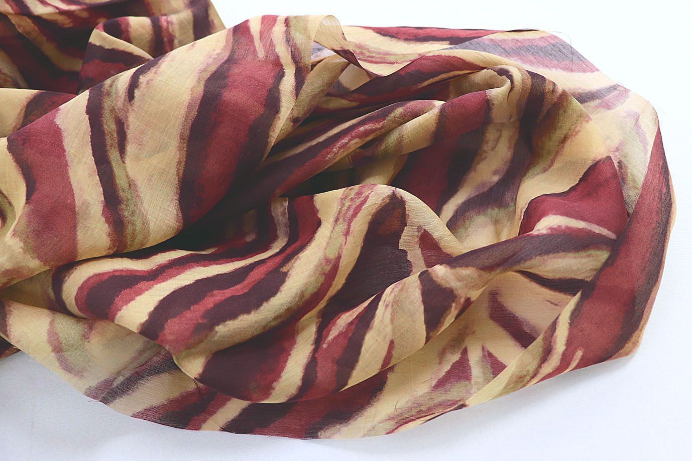 Вуаль принт/бежево-бордовый 3890-PY/D#1/C#2