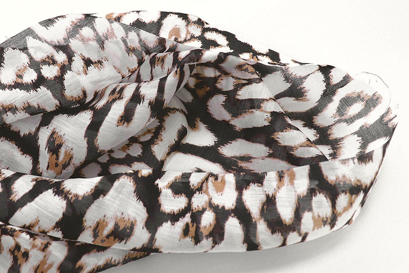 Вуаль принт/бело-бежевый на черном 3890-PY/D#3/C#1