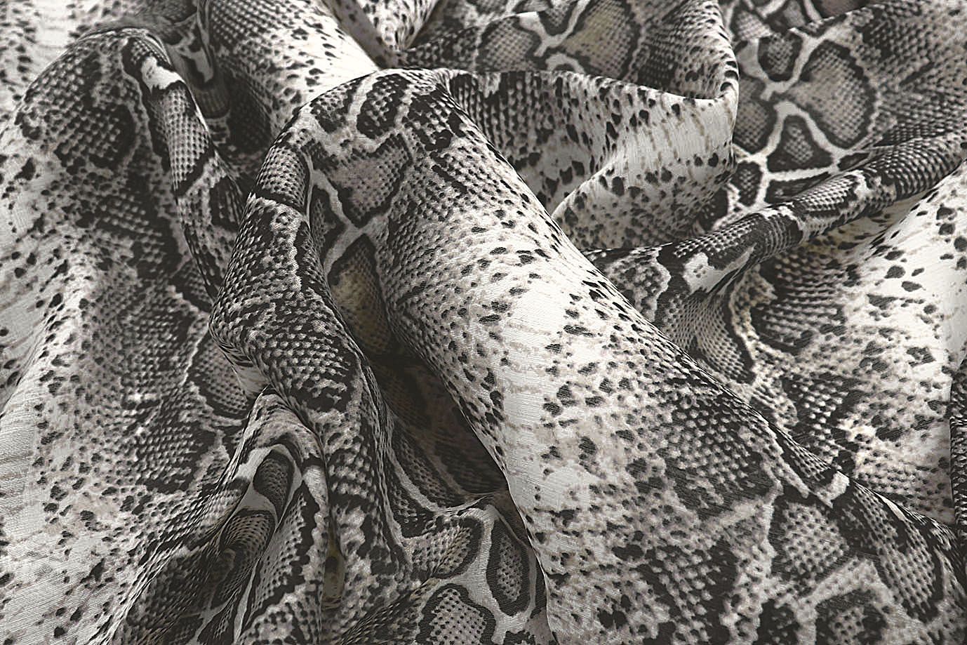 Вуаль принт/змея серо-молочная 3890-PY/D#2/C#4