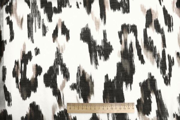 Вуаль принт/черно-бежевый на белом 3890-PY/D#5/C#1