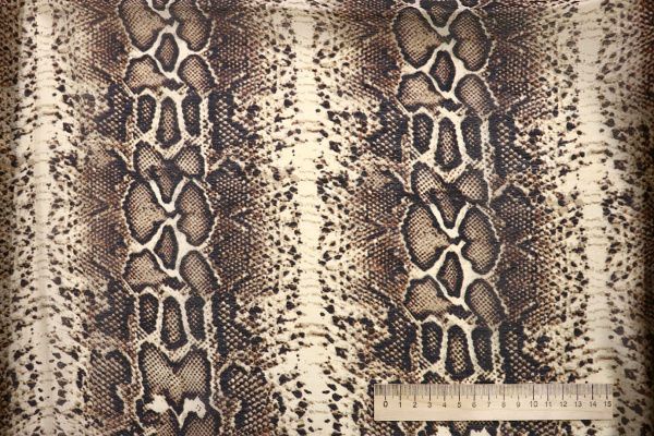 Вуаль принт/змея коричнево-бежевая 3890-PY/D#2/C#1