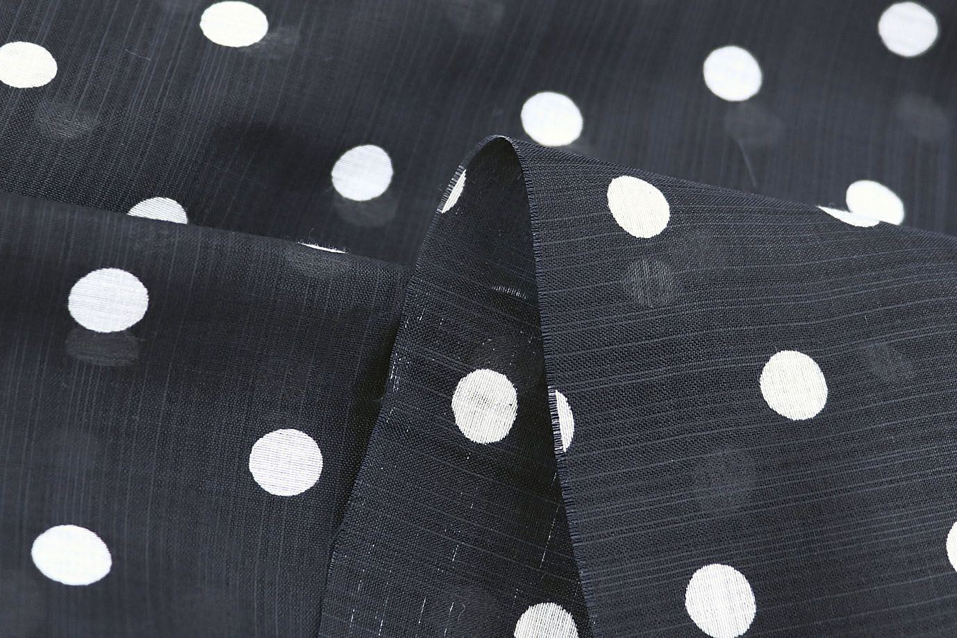 Органза принт/горох белый на черном 4197-PY/D#1/C#4