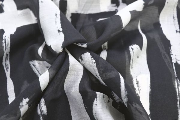 Вуаль принт/черно-белый 3847-PY/D#2/C#1