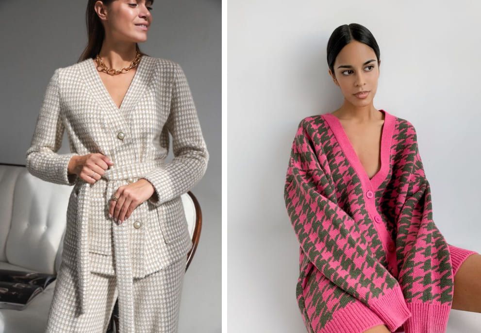 Узор «гусиная лапка» в современной моде