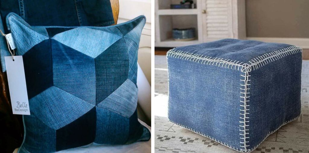 Джинсовая ткань в мебели