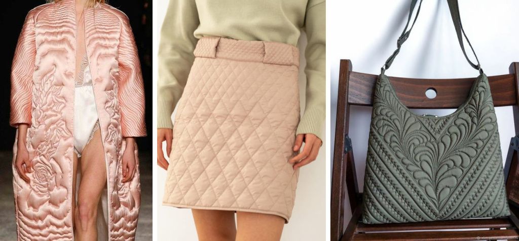 Стеганная ткань в одежде и аксессуарах