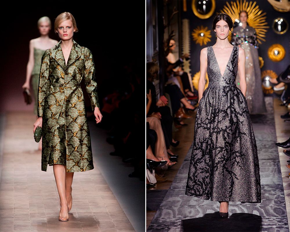 платье из жаккардовой ткани