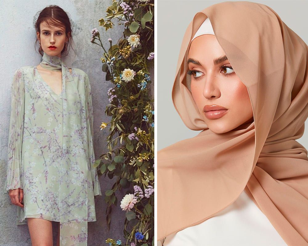 варианты использования шифона в одежде