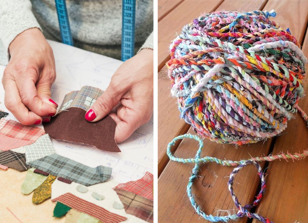 Обрезки ткани в творческих мастерских