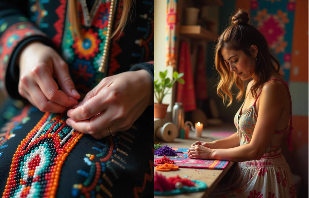 Создание рукодельной вещи из бисера