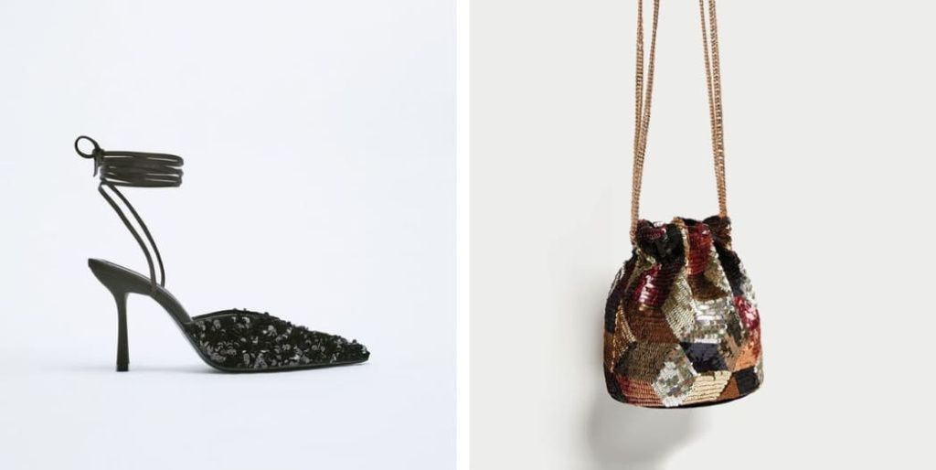 Аксессуары из ткани с пайетками