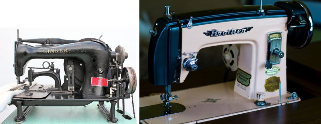 Антикварные швейные машины Singer и Brother