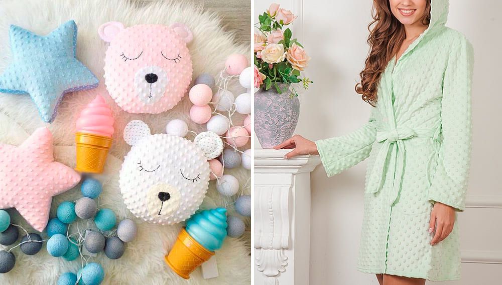 Одежда и игрушки из ткани минки плюш