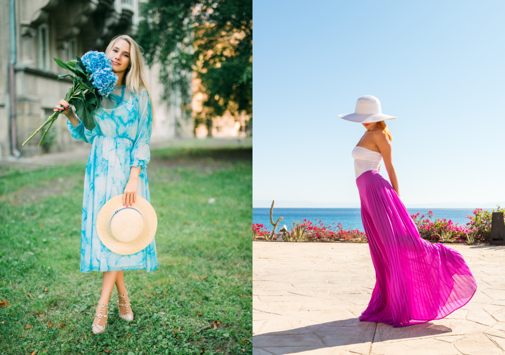 Модели в летних образах