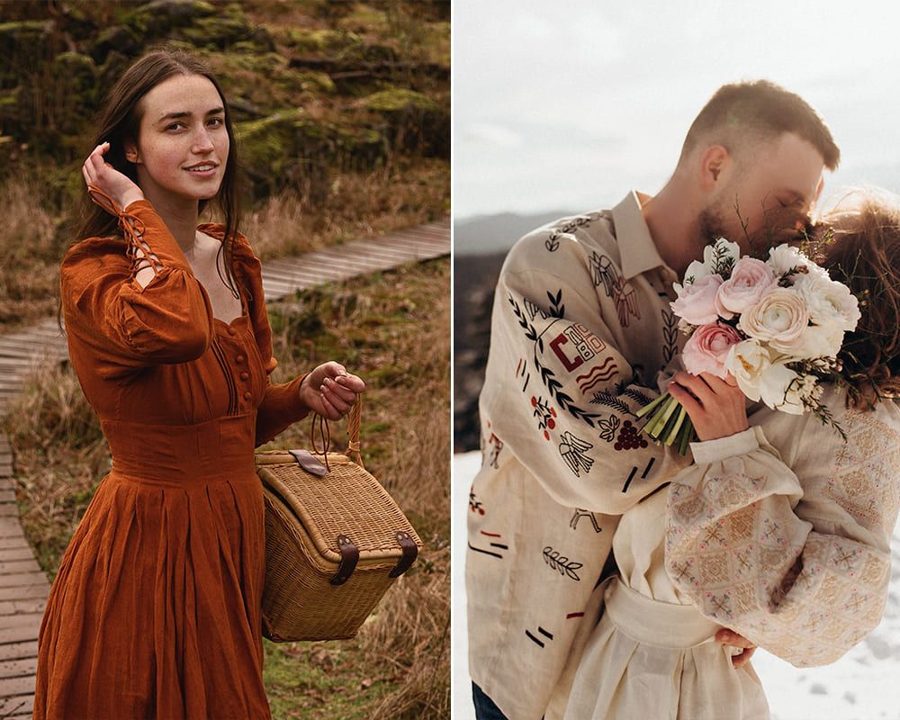 льняная одежда в стиле бохо