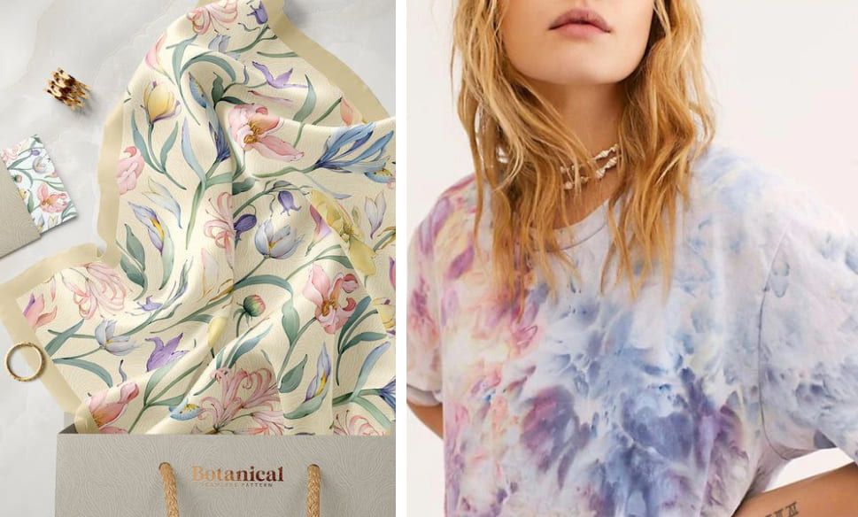 Окрашивание ткани техникой батик и тай-дай